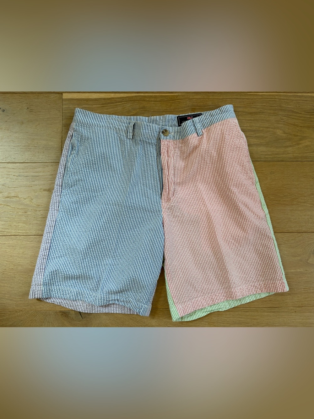 Vineyard Vines multicolor seersucker shorts 100% cotton summer preppy beach - 35